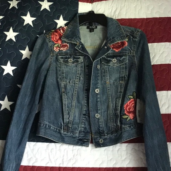 Embroidered Jean Jacket - Picture 1 of 4